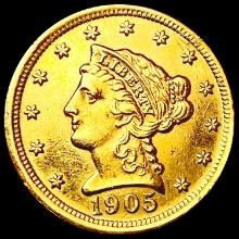 1905 $2.5 Gold Quarter Eagle CLOSELY UNCIRCULATED