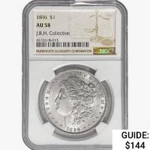 1896 Morgan Silver Dollar NGC AU58 J.B.H. Collect