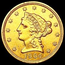1904 $3 Gold Piece CHOICE AU