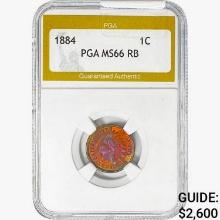 1884 Indian Head Cent PGA MS66 RB