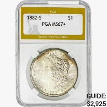 1882-S Morgan Silver Dollar PGA MS67+