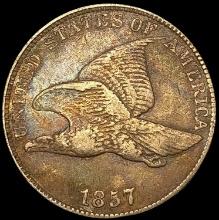 1857 Flying Eagle Cent NEARLY UNCIRCULATED