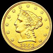 1853 $2.5 Gold Quarter Eagle CLOSELY UNCIRCULATED