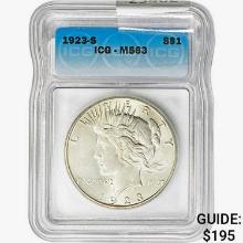 1923-S Silver Peace Dollar ICG MS63