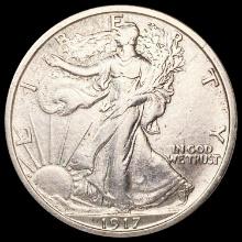 1917 Walking Liberty Half Dollar CLOSELY UNCIRCULA