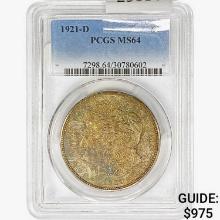 1921-D Morgan Silver Dollar PCGS MS64