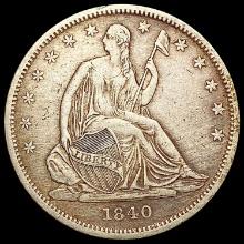 1840 Seated Liberty Half Dollar LIGHTLY CIRCULATED
