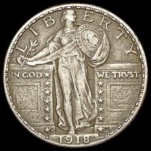 1918-D Standing Liberty Quarter LIGHTLY CIRCULATED