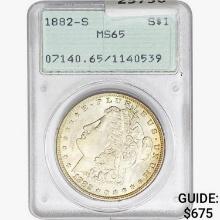 1882-S Morgan Silver Dollar PCGS MS65