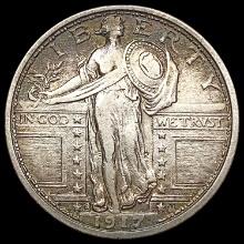 1917-S T1 Standing Liberty Quarter NEARLY UNCIRCUL
