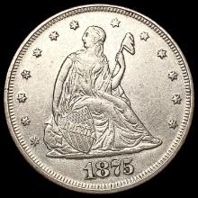 1875 Twenty Cent Piece CHOICE AU