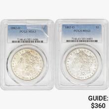 1883-O [2] Morgan Silver Dollar PCGS MS63