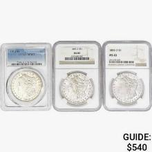 1883-O&1885-O [3] Morgan Silver Dollar NGC/PCGS MS