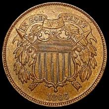 1866 Two Cent Piece CLOSELY UNCIRCULATED