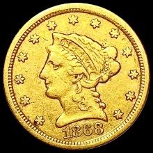 1868 $2.50 Gold Quarter Eagle LIGHTLY CIRCULATED