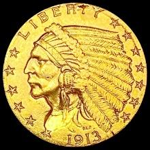 1913 $2.50 Gold Quarter Eagle CHOICE AU