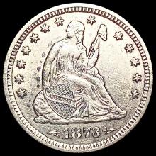 1873 Arws Seated Liberty Quarter CLOSELY UNCIRCULATED