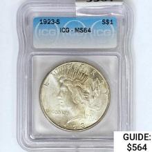 1923-S Silver Peace Dollar ICG MS64