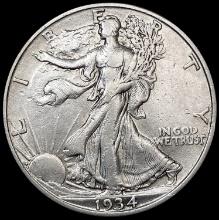 1934-S Walking Liberty Half Dollar CLOSELY UNCIRCULATED