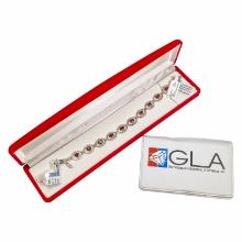 LA Jewels 5.9 CWT Ruby Bracelet - Gold & Silver - GLA