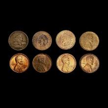 [8] Varied US Cents (1857, 1901, 1903, 1918, 1928-D, 1931, 1934-D, 1935-D) HIGH GRADE