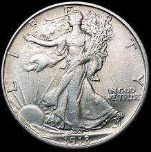 1918-S Walking Liberty Half Dollar CLOSELY UNCIRCULATED