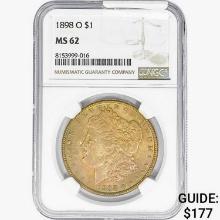 1898-O Morgan Silver Dollar NGC MS62