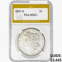 1897-O Morgan Silver Dollar PGA MS62+