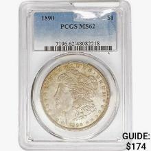 1890 Morgan Silver Dollar PCGS MS62