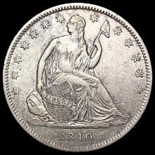 1840 Sm Letters Seated Liberty Half Dollar CLOSELY UNCIRCULATED