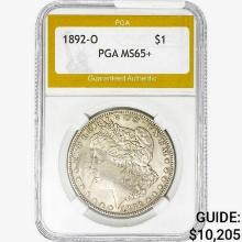 1892-O Morgan Silver Dollar PGA MS65+