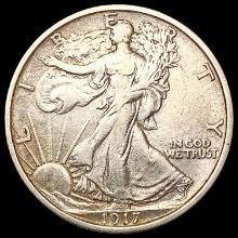 1917-S Walking Liberty Half Dollar CLOSELY UNCIRCULATED