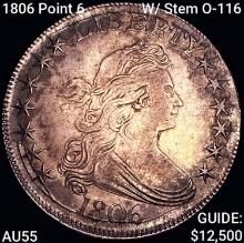 1806 Point 6 W/ Stem O-116 Draped Bust Half Dollar HIGH GRADE