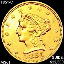 1851-C $2.50 Gold Quarter Eagle UNCIRCULATED
