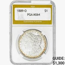 1889-O Morgan Silver Dollar PGA MS64