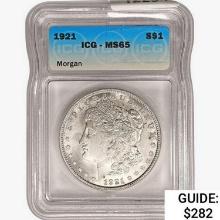 1921 Morgan Silver Dollar ICG MS65