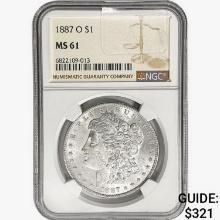 1887-O Morgan Silver Dollar NGC MS61