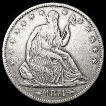 1871-S Arws Seated Liberty Half Dollar CLOSELY UNCIRCULATED