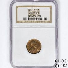 1931-S Wheat Cent NGC MS65 RB