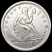 1854 Arrows Seated Liberty Quarter CLOSELY UNCIRCULATED