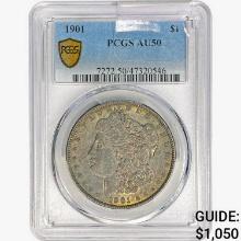 1901 Morgan Silver Dollar PCGS AU50