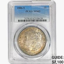 1886-S Morgan Silver Dollar PCGS MS63