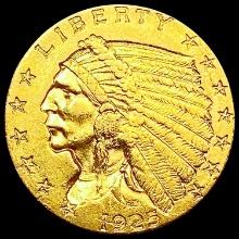 1925-D $2.50 Gold Quarter Eagle CLOSELY UNCIRCULATED