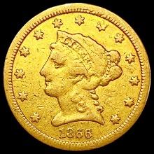 1866-S $2.50 Gold Quarter Eagle NICELY CIRCULATED