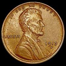 1913-D Wheat Cent CLOSELY UNCIRCULATED