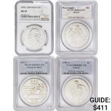 [4] 1993-1996 Varied Silver Dollars PCGS/NGC MS/PR