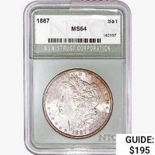 1887 Morgan Silver Dollar NTC MS64