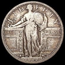 1917-D T1 Standing Liberty Quarter NICELY CIRCULATED
