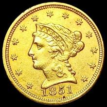 1851 $2.50 Gold Quarter Eagle HIGH GRADE
