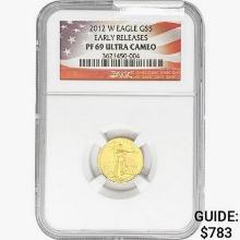 2012-W US 1/10oz. Gold $5 Eagle NGC PF69 UC ER